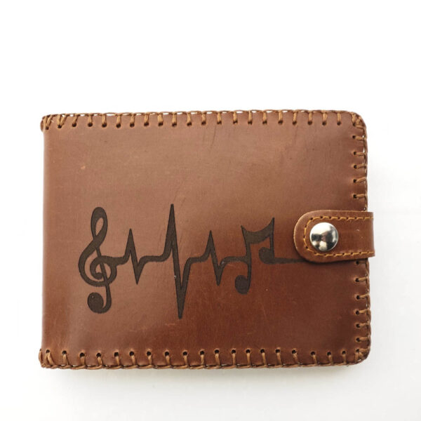 Cartera billetero de piel marrón tabaco