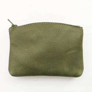 Monedero de piel verde