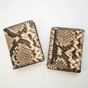 Cartera billetero de piel de pitón auténtica