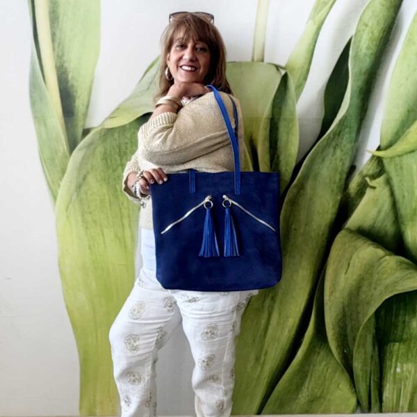 Bolso shopper azul