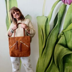 Bolso shopper camel