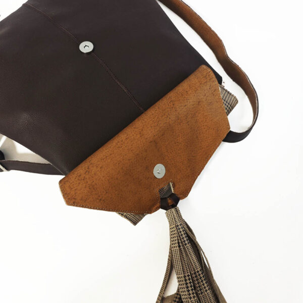 Mochila cuero marrón