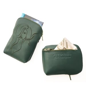 Pitillera de piel verde