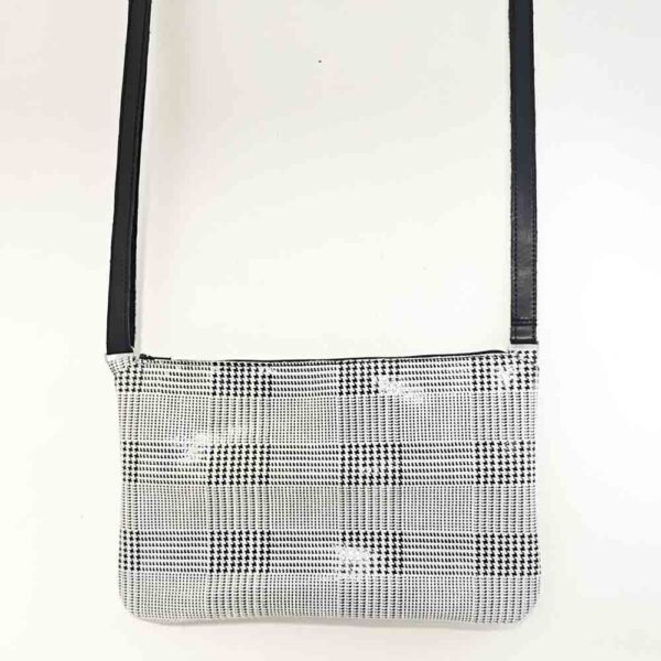 Bolso de piel pata de gallo blanco