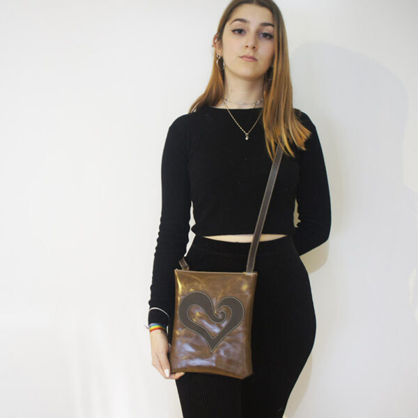 Bolso piel corazón