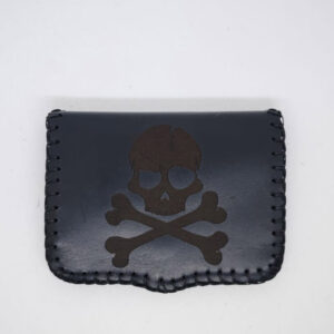 Cartera de piel negra