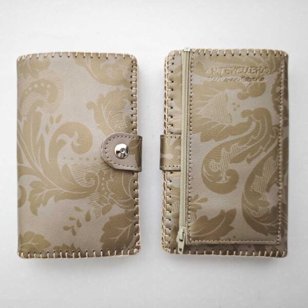 Cartera billetera de piel Damasco