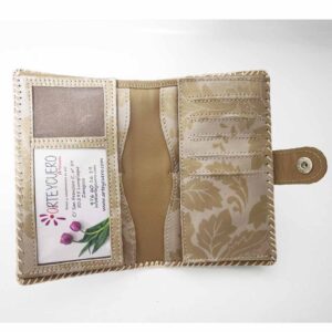 Cartera billetera de piel Damasco