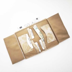 Cartera billetera de piel Damasco