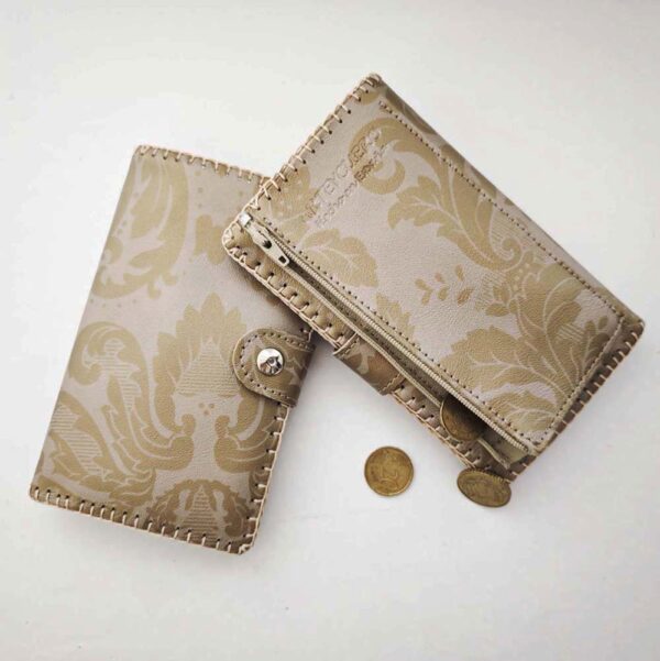 Cartera billetera de piel Damasco