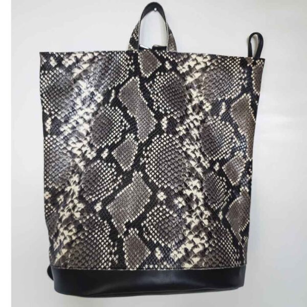 Mochila bolso antirrobo de piel, Snake negro