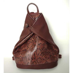 Mochila bolso antirrobo de piel, Snake granate
