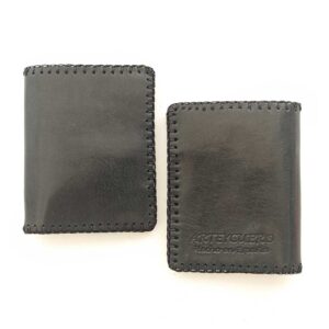 Cartera billetera de piel negra