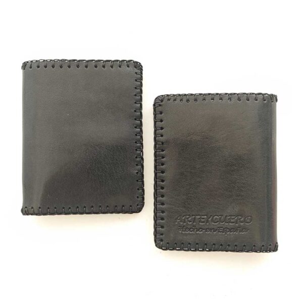 Cartera billetera de piel negra