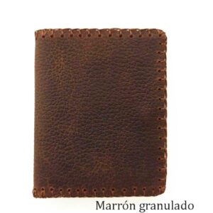 Billetero de pie marrón granulado