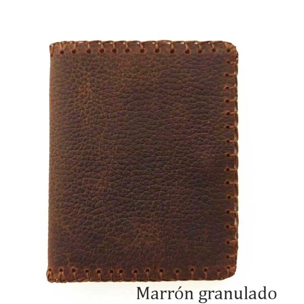 Billetero de pie marrón granulado