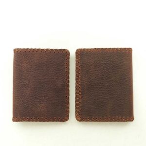 Cartera billetero de piel marrón