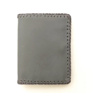 Cartera billetero de piel gris