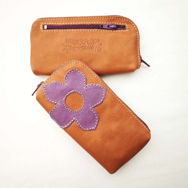 Funda multiusos de piel naranja