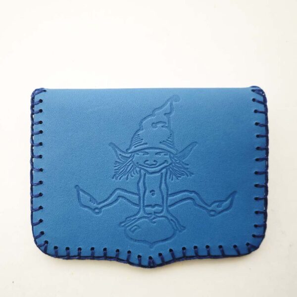 Cartera de piel azulón