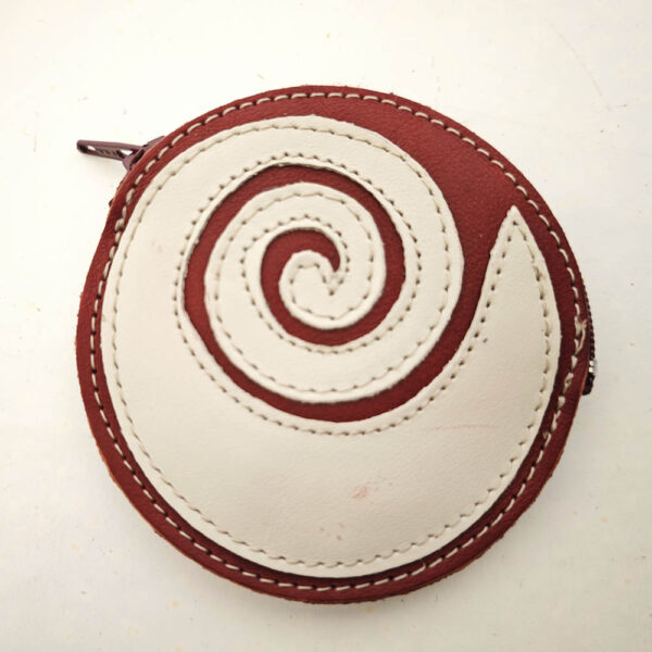 Monedero de piel rojo