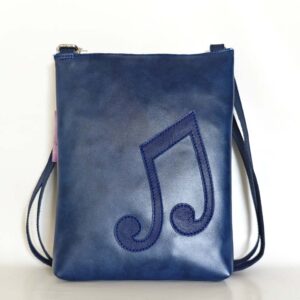 Bolso de piel azul marino