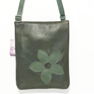 Bolso de piel verde
