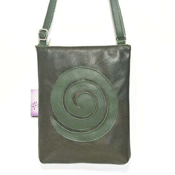 Bolso de piel verde