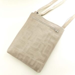 Bolso bandolera de piel beige