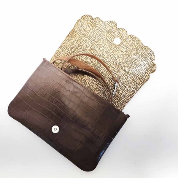 Bolso único de mano en piel
