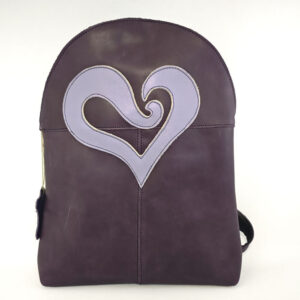 Mochila de piel morada