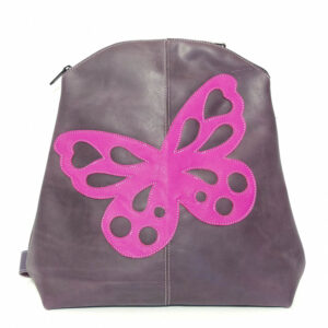 Mochila de piel morada