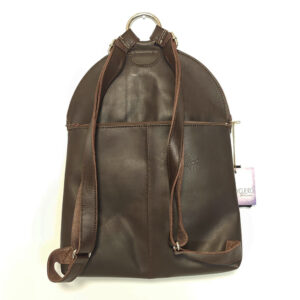 Mochila de piel marrón oscuro