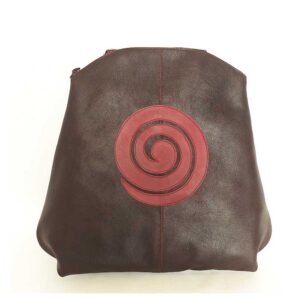 Mochila de piel burdeos