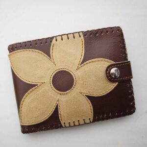 Cartera billetero de piel marrón