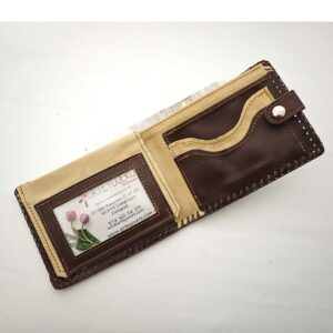 Cartera billetero de piel marrón