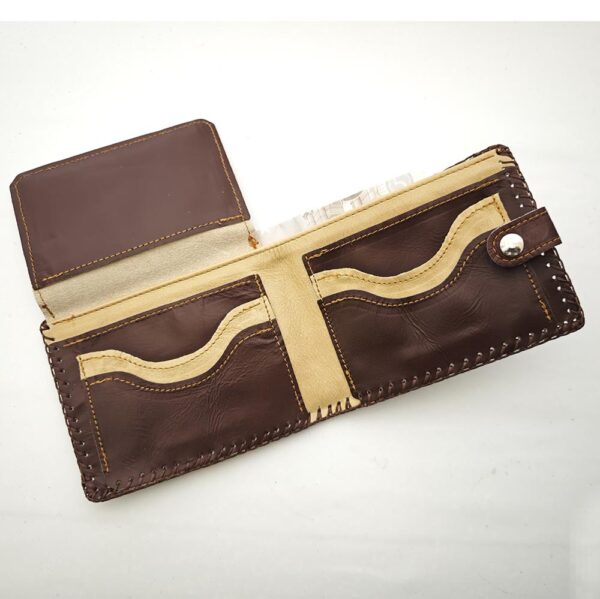 Tienda online de artículos hechos a mano en cuero y piel. Artesanos del cuero. Billetero americano Flor IMG 20251223 073707 Cartera billetero de piel marrón