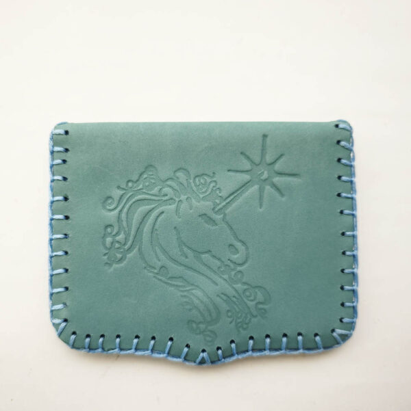 Cartera aguamarina unicornio