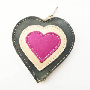 Monederito de piel gris