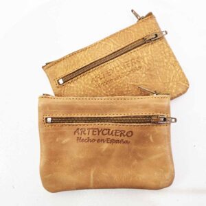 Monedero de piel CAmel