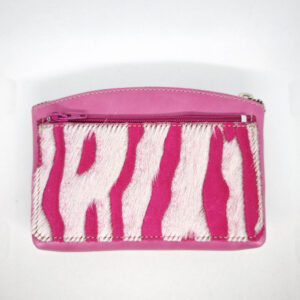 Monedero de piel rosa