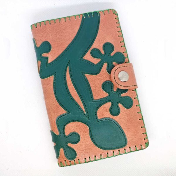 Cartera billetera de piel salmón