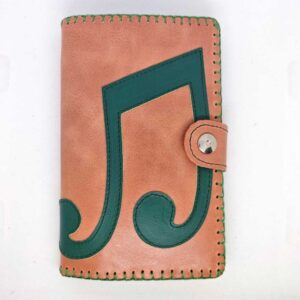Cartera billetera de piel salmón