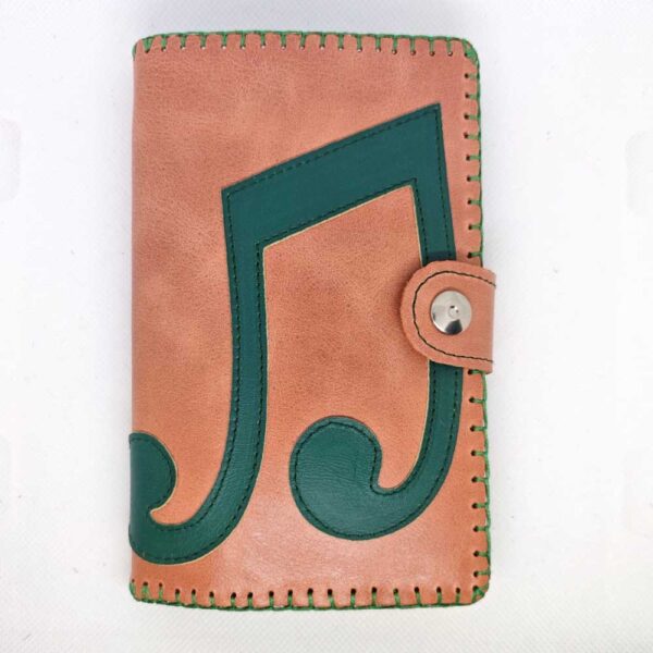 Cartera billetera de piel salmón