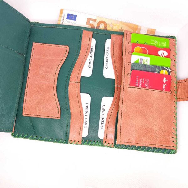 Cartera billetera de piel salmón