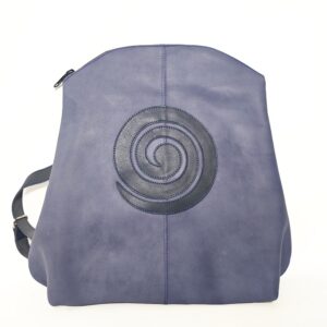 Mochila de piel azul