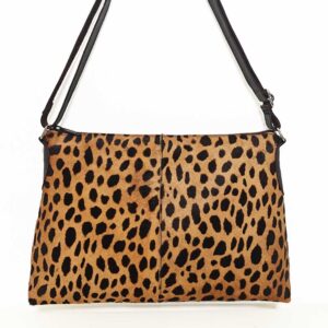 Bolso de piel marrón leopardo
