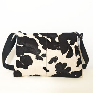 Bolso bandolera de piel negro vaca