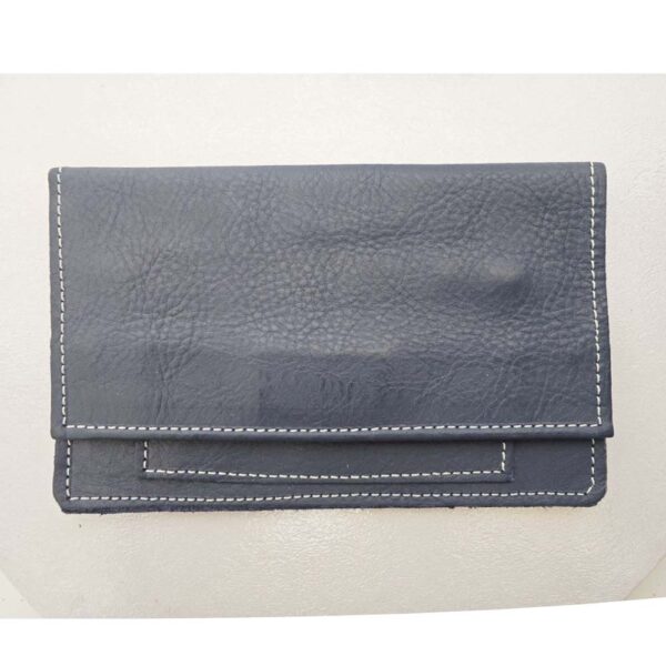 Bolsa tabaco de piel azul marino