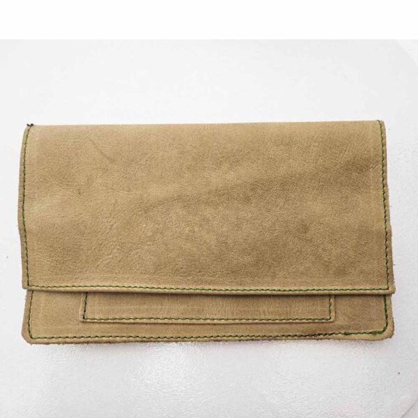 Bolsa tabaco de piel caqui